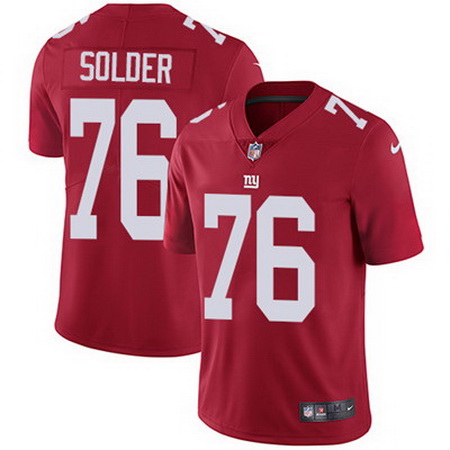 Nike Giants #76 Nate Solder Red Alternate Mens Stitched NFL Vapo