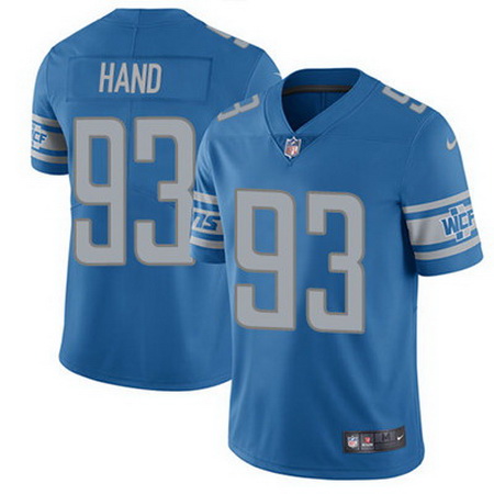 Nike Lions #93 Da Shawn Hand Blue Team Color Mens Stitched NFL V