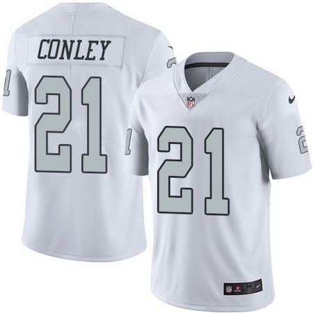 Nike Raiders #21 Gareon Conley White Mens Stitched NFL Limited Rush Jersey