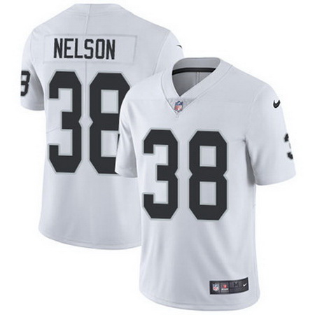 Nike Raiders #38 Nick Nelson White Mens Stitched NFL Vapor Untouchable Limited Jersey