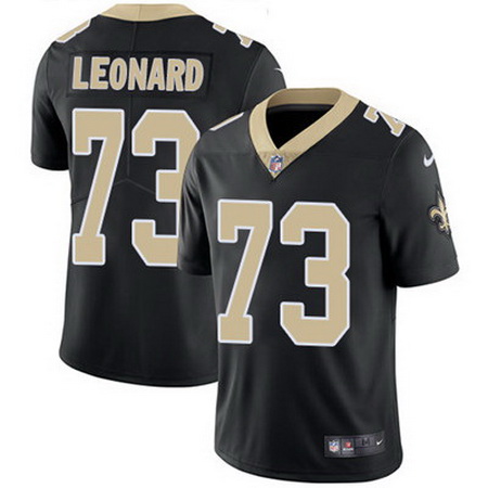 Nike Saints #73 Rick Leonard Black Team Color Mens Stitched NFL Vapor Untouchable Limited Jersey