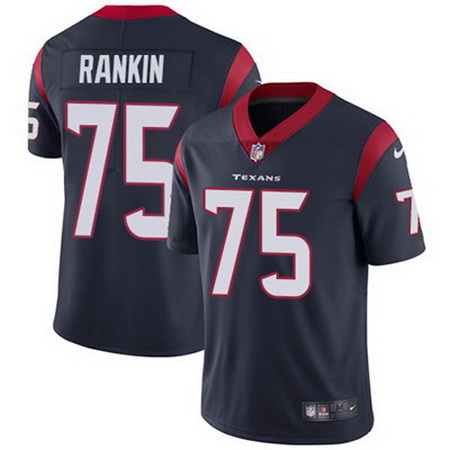 Nike Texans #75 Martinas Rankin Navy Blue Team Color Mens Stitched NFL Vapor Untouchable Limited Jer