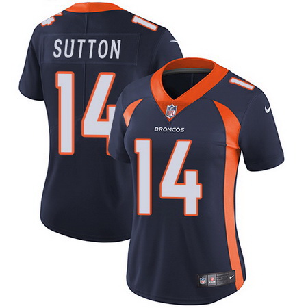 Nike Broncos #14 Courtland Sutton Blue Alternate Womens Stitched NFL Vapor Untouchable Limited Jerse