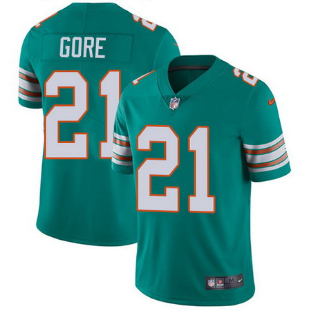 Nike Dolphins #21 Frank Gore Aqua Green Alternate Youth Stitched NFL Vapor Untouchable Limited Jerse