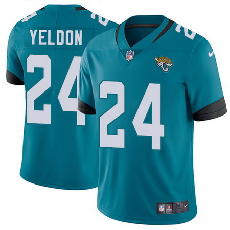 Nike Jaguars #24 T J Yeldon Teal Green Team Color Youth Stitched NFL Vapor Untouchable Limited Jerse