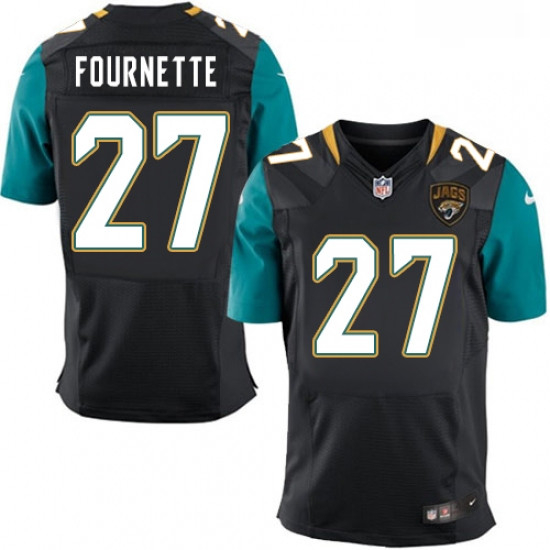 Men Nike Jacksonville Jaguars 27 Leonard Fournette Black Alternate Vapor Untouchable Elite Player NF