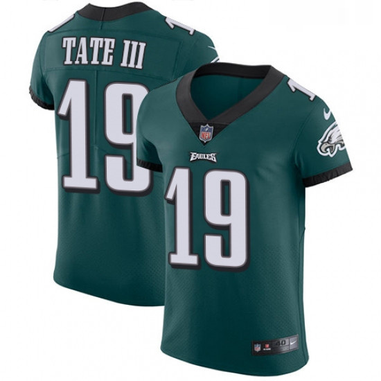 Mens Nike Philadelphia Eagles 19 Golden Tate III Midnight Green Team Color Vapor Untouchable Elite P