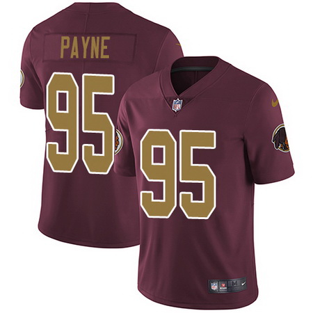 Nike Redskins #95 Da Ron Payne Burgundy Red Alternate Youth Stitched NFL Vapor Untouchable Limited J