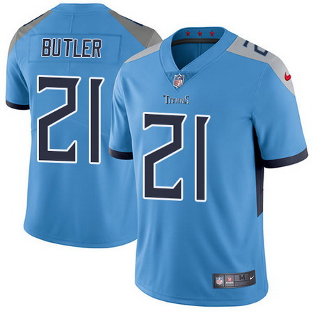 Nike Titans #21 Malcolm Butler Light Blue Team Color Youth Stitched NFL Vapor Untouchable Limited Je