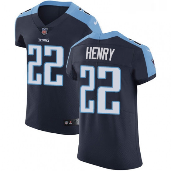 Mens Nike Tennessee Titans 22 Derrick Henry Navy Blue Alternate Vapor Untouchable Elite Player NFL J