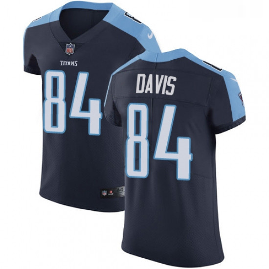 Mens Nike Tennessee Titans 84 Corey Davis Navy Blue Alternate Vapor Untouchable Elite Player NFL Jer