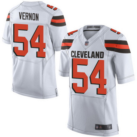 Browns #54 Olivier Vernon White Men Stitched Football New Elite Jersey