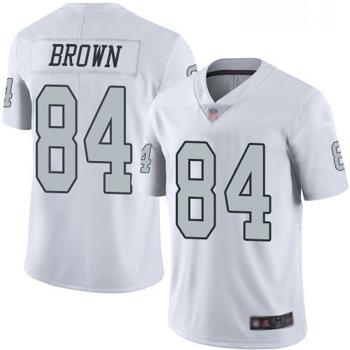 Youth Antonio Brown Limited White Jersey Oakland Raiders Football 84 Jersey Rush Vapor Untouchabel J