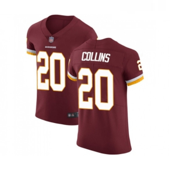 Mens Washington Redskins 20 Landon Collins Burgundy Red Team Color Vapor Untouchable Elite Player Fo