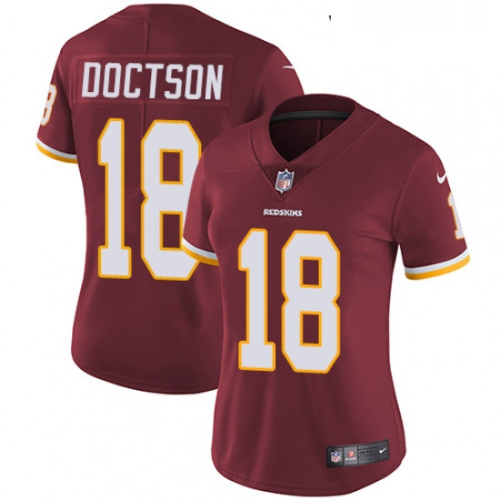 Womens Nike Washington Redskins 18 Josh Doctson Burgundy Red Team Color Vapor Untouchable Limited Pl