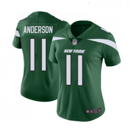 Womens New York Jets 11 Robby Anderson Green Team Color Vapor Untouchable Limited Player Football Je