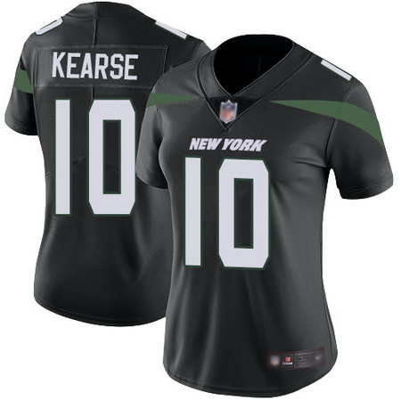 Jets 10 Jermaine Kearse Black Alternate Womens Stitched Football Vapor Untouchable Limited Jersey