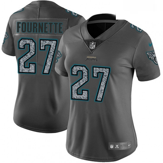 Womens Nike Jacksonville Jaguars 27 Leonard Fournette Gray Static Vapor Untouchable Limited NFL Jers