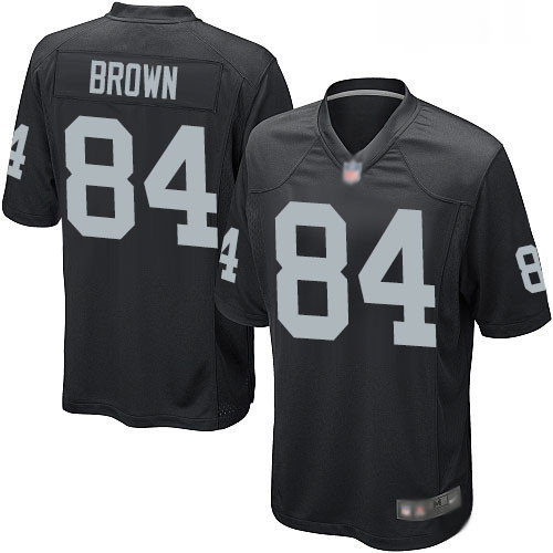 Mens Antonio Brown Game Black Home Jersey Oakland Raiders Football 84 Jersey