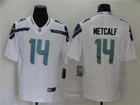 Nike Seahawks 14 D K  Metcalf White Vapor Untouchable Limited Jersey