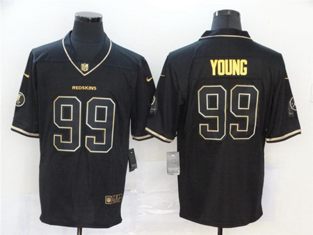 Nike Redskins 99 Chase Young Black Gold Vapor Untouchable Limited Jersey