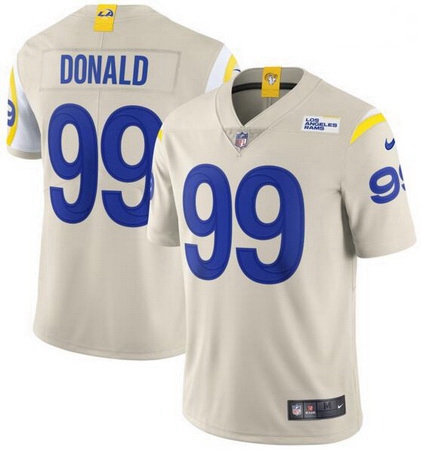 Nike Rams Aaron Donald 99  Bone 2020 New Vapor Untouchable Limited Jersey