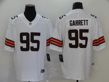 Nike Browns 95 Myles Garrett White 2020 New Vapor Untouchable Limited Jersey