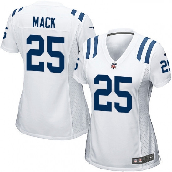 Womens Nike Indianapolis Colts 25 Marlon Mack Game White NFL Jersey