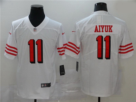 Nike 49ers 11 Brandon Aiyuk White 2020 NFL Draft First Round Pick Color Rush Vapor Untouchable Limit