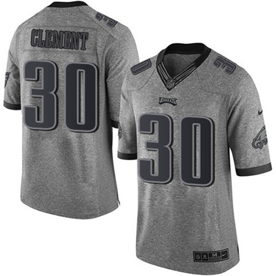 Nike Eagles #30 Corey Clement Gray Mens Stitched NFL Limited Gridiron Gray Jersey