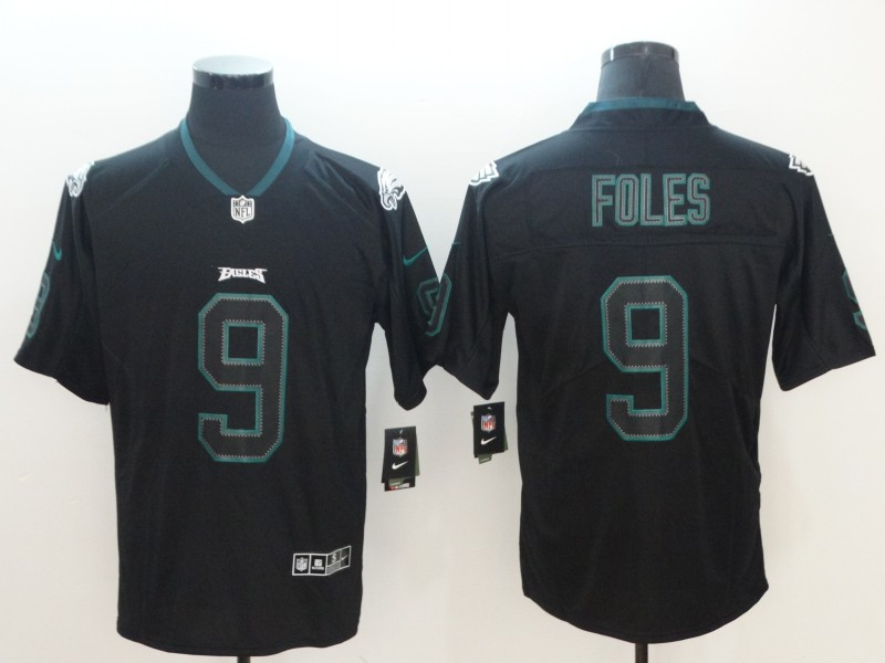 Nike Eagles 9 Nick Foles Black Shadow Legend Limited Jersey