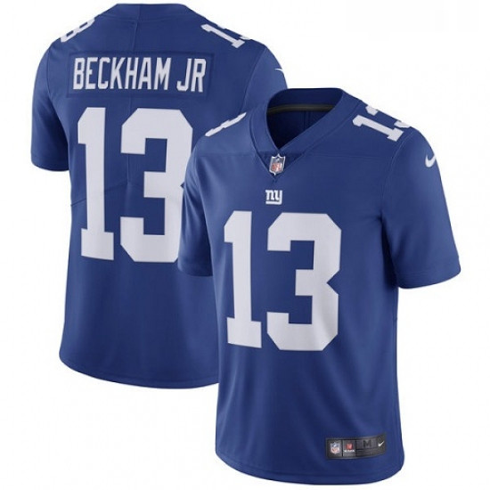 Youth Nike New York Giants 13 Odell Beckham Jr Royal Blue Team Color Vapor Untouchable Limited Playe