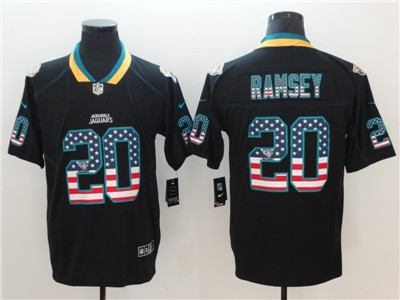 Nike Jaguars #20 Jalen Ramsey Black USA Flag Fashion Color Rush Limited Jersey