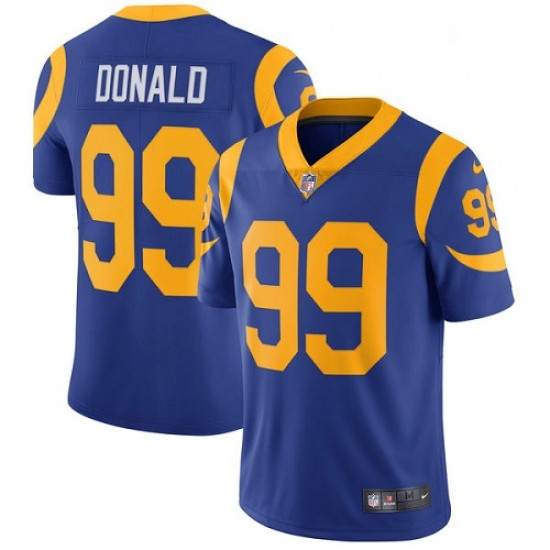 Youth Nike Los Angeles Rams 99 Aaron Donald Royal Blue Alternate Vapor Untouchable Limited Player NF