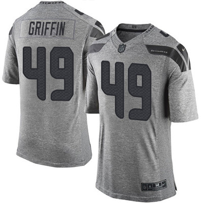 Nike Seahawks #49 Shaquem Griffin Gray Mens Stitched NFL Limited Gridiron Gray Jersey