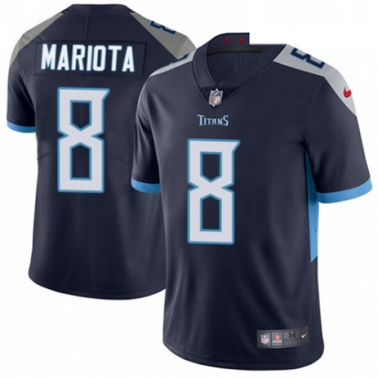 Mens Nike Tennessee Titans 8 Marcus Mariota Navy Blue Team Color Vapor Untouchable Limited Player 20