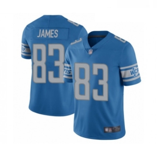 Men Detroit Lions 83 Jesse James Blue Team Color Vapor Untouchable Limited Player Football Jersey