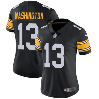 Nike Steelers #13 James Washington Black Alternate Womens Stitched NFL Vapor Untouchable Limited Jer