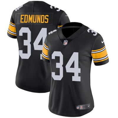 Nike Steelers #34 Terrell Edmunds Black Alternate Womens Stitched NFL Vapor Untouchable Limited Jers