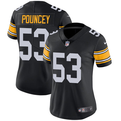 Nike Steelers #53 Maurkice Pouncey Black Alternate Womens Stitched NFL Vapor Untouchable Limited Jer