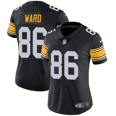 Nike Steelers #86 Hines Ward Black Alternate Womens Stitched NFL Vapor Untouchable Limited Jersey