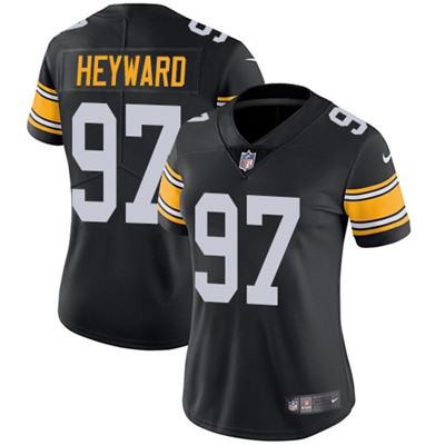 Nike Steelers #97 Cameron Heyward Black Alternate Womens Stitched NFL Vapor Untouchable Limited Jers