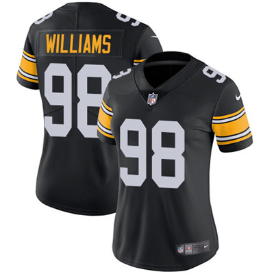 Nike Steelers #98 Vince Williams Black Alternate Womens Stitched NFL Vapor Untouchable Limited Jerse