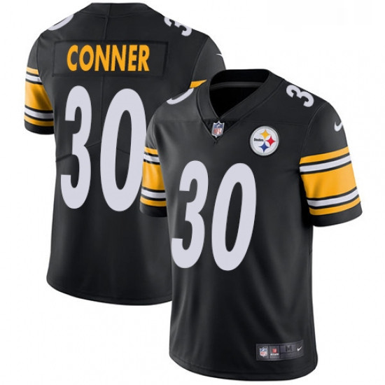 Youth Nike Pittsburgh Steelers 30 James Conner Black Team Color Vapor Untouchable Limited Player NFL