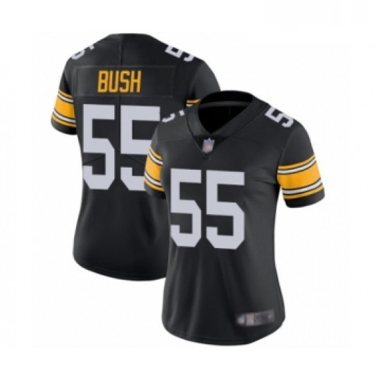 Womens Pittsburgh Steelers 55 Devin Bush Black Alternate Vapor Untouchable Limited Player Football J