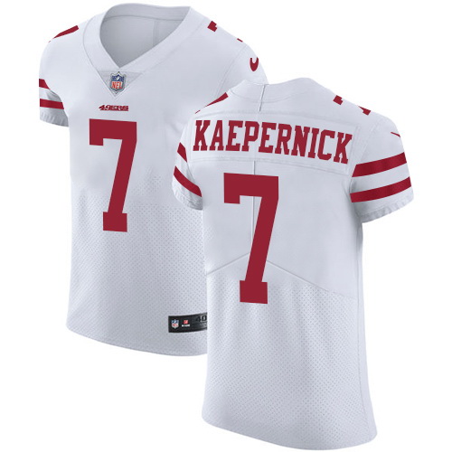 Nike 49ers #7 Colin Kaepernick White Mens Stitched NFL Vapor Untouchable Elite Jersey