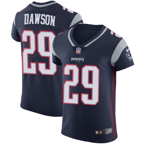 Nike Patriots #29 Duke Dawson Navy Blue Team Color Mens Stitched NFL Vapor Untouchable Elite Jersey