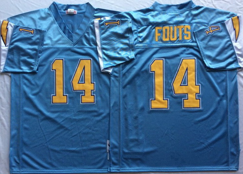 Mitchell And Ness 1994 Chargers #14 Dan Fouts Blue Throwback Stitched NFL Jersey