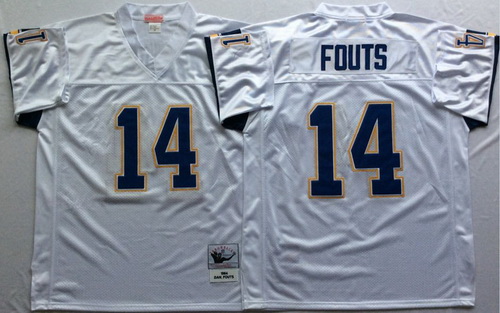 Mitchell And Ness 1994 Chargers #14 Dan Fouts white Throwback Stitched NFL Jersey