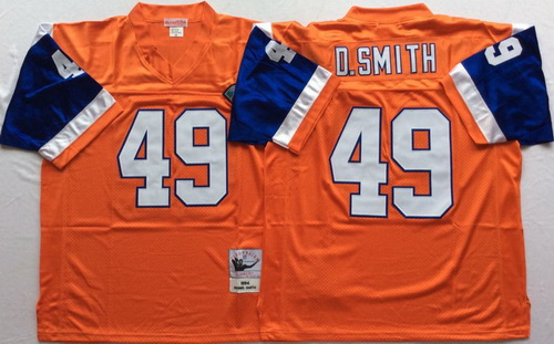 Mitchell And Ness Broncos # 2349 Dennis Smith Throwback Stitched NFL Jersey